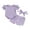 Purple, variant on Baby Toddler Girl Summer Outfits 3 6 12 18 Months Bow Print Short Sleeve Romper Elastic Waist Shorts Headband 3 Pcs Set