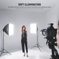 thumbnail image 3 of Neewer NK200 700W Softbox Kit (2-Pack) - 5700K LED Bulbs, 24x24", w/E26 Sockets, UL Certified, 3 of 9