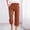 *Coffee, variant on Women's Linen Blend Drawstring Wide Leg Straight Cropped Pants with Pockets ,Solid Color Casual Capri Trousers Green,Womens Plus XXXL