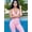 Pink, variant on Women's Jacquard Short Yoga Jumpsuit Sleeveless V-Neck Cross Backless V-Back Sexy Tight Short Jumpsuit