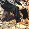 thumbnail image 4 of Pantalones vaqueros rectos clásicos para hombre, pantalones vaqueros cargo estéticos para hombre, pantalones vaqueros negros de lujo, suaves, estilo coreano, de alta calidad, informales, tallas XS, 4 of 5