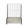 thumbnail image 3 of Trough Planter Box Raised Garden Bed w/ Trellis Wood Texture Grey & Black, 3 of 5