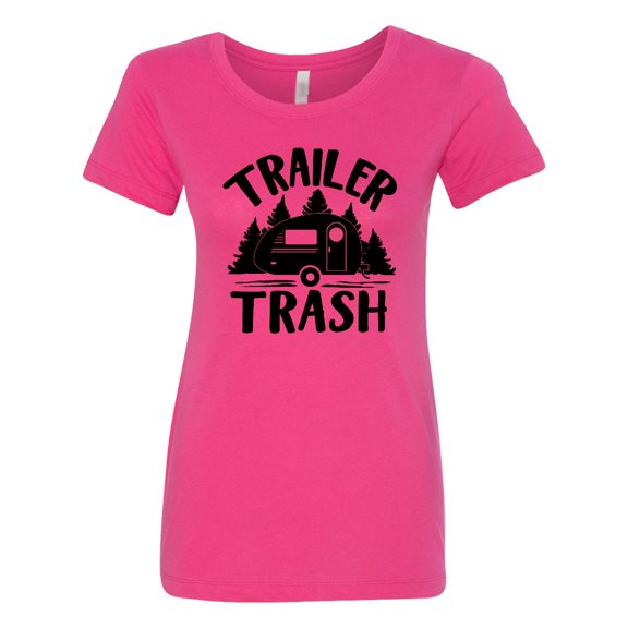 Inktastic Trailer Trash Camping Humor Women's T-Shirt