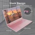 thumbnail image 6 of 15.6 " Windows 11 Pro Laptop 16GB RAM 512GB SSD Intel Celeron N5095 Fingerprint Backlit Keyboard for Student Business Home Office, 6 of 7