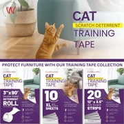 CLAWGUARD Cat Scratch Furniture Protector Tape Dispenser (SM), Clear Double-Sided Anti Scratch Tape for Couch, Sofa & Surfaces, Cut-to-Length Cat Training Deterrent Roll