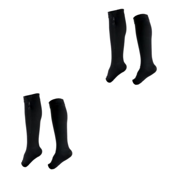 Seitruly Medias de compresión graduadas para hombre de alta compresibilidad para una recuperación óptima Poliuretano seguro y negro graduado negro 4XL 2Conjunto