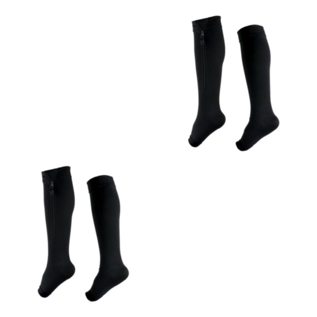 Qarigey Medias de compresión graduadas multifuncionales de poliuretano para hombres y mujeres: versátiles y confiables High black L negro L 2Conjunto