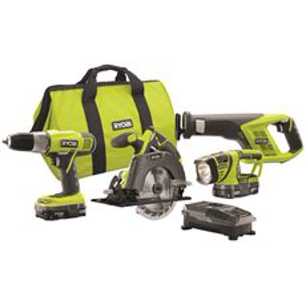 Ryobi 18Volt Super Tool Combo Kit, 4Piece