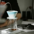 thumbnail image 7 of XBMego Hand Brewed Coffee Cone Filter Cup/Reusable Coffee Brewing Cone/Ceramic Drip Coffee Filter Single Cup Coffee Maker 2/4 Cup (4 Cup Blue), 7 of 7