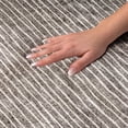 thumbnail image 3 of Addison Rugs Dream Shag Premium Machine Washable Transitional Stripes Chocolate Rectangle Rug, 9' x 12', 3 of 8