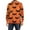 Orange_001, variant on Domuza Mens Halloween Shirt Funny Spooky Print Long Sleeve Relaxed Fit Henley T Shirt Comfy Lightweight Casual Button Up Pullover for Halloween Party Brown L