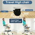 thumbnail image 5 of PUEDO 4-in-1 Baby High Chair Portable Toddler Dining Chairs Eat & Play Convertible Highchair with Adjustable Tray, Blue, 5 of 8
