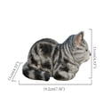 thumbnail image 2 of Tabby Tranquility: Whimsical Black Polyresin Napping Cat Figurine, 2 of 5