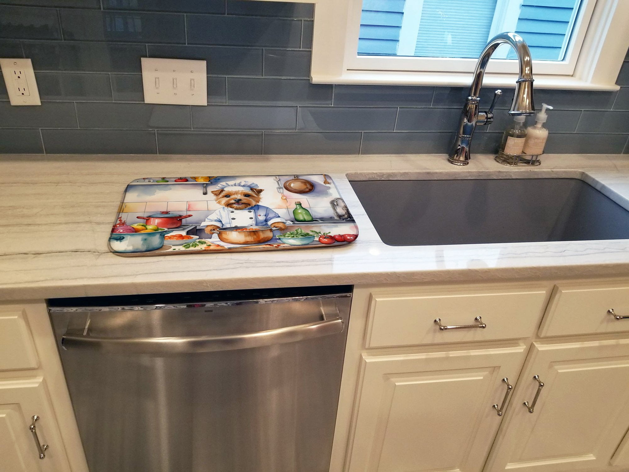 Norfolk Terrier The Chef Dish Drying Mat