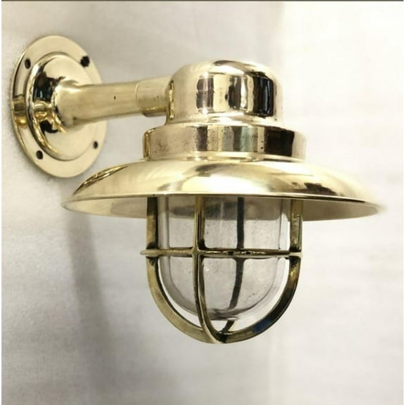 Industrial Brass Nautical Wall Mount Sconce light Set of 2