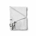 thumbnail image 2 of Just Chill Soft Flannel Fleece Throw Blanket, Simple and Hand Drawn Cursive Typography Symbolizing Relaxation Vacation, Cozy Plush for Indoor and Outdoor Use, 50" x 70", Dark Grey White, by Ambesonne, 2 of 6