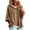 Khaki, variant on Pullover Sweaters for Women Oversized Knit Hooded Sweaters Fall Clothes for Women 3/4 Sleeve Fashion Clothing Casual Drawstring Sweater Pullover Red XL