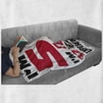 thumbnail image 6 of 50th Birthday Soft Flannel Fleece Throw Blanket, Birthday Slogan Forever 18 Experience Age and Life, Cozy Plush for Indoor and Outdoor Use, 50" x 70", Red Black White, by Ambesonne, 6 of 6