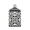 thumbnail image 4 of Youngs 10074 Ceramic Tile Design Canister Set, Black & White - 4 Piece, 4 of 8