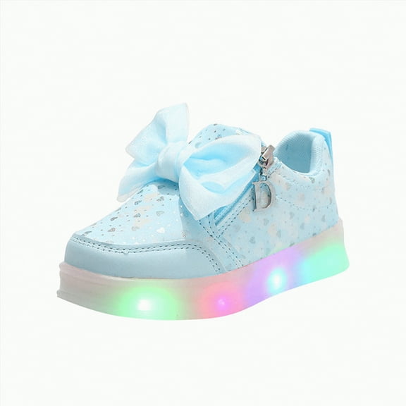 Hessimy Toddler Boys Girls Light Up Shoes Toddler Shoes Kid Shoes With Led Light Up Shoes Sneakers Girl Shoes For Girls Boys Sports Shoes (Blue,7.5)