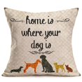 thumbnail image 1 of Funda de almohada de lino de la sociedad de protección de animales de gatos y perros, funda de cojín de sofá, decoración del hogar, se puede personalizar para usted, 40x40, 50x50, 1 of 4