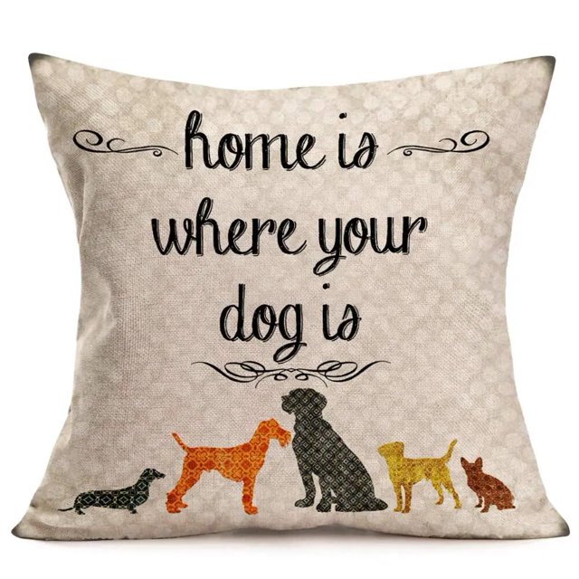 Funda de almohada de lino de la sociedad de protección de animales de gatos y perros, funda de cojín de sofá, decoración del hogar, se puede personalizar para usted, 40x40, 50x50