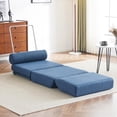 thumbnail image 4 of Single Sofa Chair Foldable Single Sofa Bed with Pillow,Portable Foldable Sofa Bed,Leisure Sofa Chair,Easy to Store,Made of Breathable and Wearable Linen, 4 of 10
