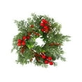 thumbnail image 3 of Christmas Candle Rings Wreath Xmas Kitchen Cabinet Mini Wreath Artificial Berries Snowy Pine Candle Ring Holder for Christmas Indoor Decor, 3 of 6