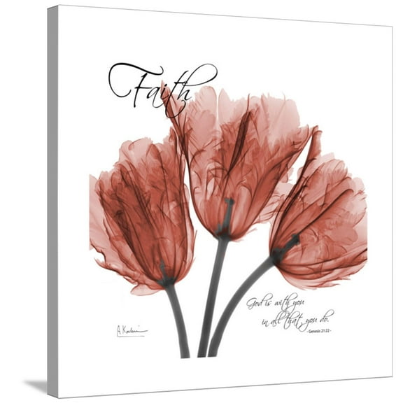 Art.com Faith Tulips Stretched Canvas Print Wall Art by Albert Koetsier, 30" x 30"