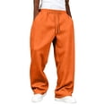 thumbnail image 2 of Baggy Sweatpants Men Wide Leg Loose Fit Lounge Gym Solid Casual Uncuffed Oversized Joggers, 2 of 4