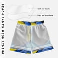 thumbnail image 5 of Yellow Blue Soccers Footballs Swim Trunks Board Shorts Beach Pants Bathing Bottoms XS, 5 of 8
