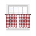 thumbnail image 2 of Sheer Curtains 54 Inches Long, 4th of July Light Filtering Window Curtains for Living Room, Independence Day Red White Plaid Blue Star Rod Pocket Voile Sheer Curtain Drapes, 52"W x 54"L, 2 Panels, 2 of 8