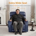thumbnail image 4 of MCombo 27‘’ Extra Wide Oversized Power Recliner Chair for Big Tall Adults, Faux Leather, Navy Blue, 4 of 10