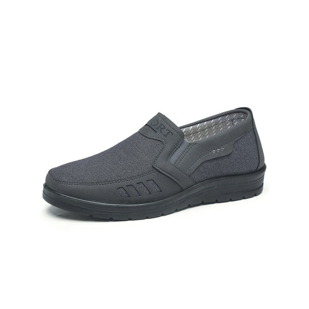 Gomelly Men Flats Comfort Loafers Slip On Walking Shoes Wide Width ...