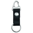 thumbnail image 4 of United States Marine Corps USMC White Black Officially Licensed Belt Clip-On Carabiner Leather Fabric Keychain Key Ring, 4 of 5