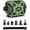 Green, variant on SENLINK Electric Air Pump for Inflatables: Powerful AC 120V Air Mattress Pump with 5 Nozzles and Hose, Fast Inflation & Deflation for Gymnastics Track Mat, Pool Float, Raft