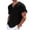 Black, variant on JULMCOMO Cotton Linen T Shirts for Men V Neck Short Sleeve Fringe Raw Hem Comfy Summer Shirt Casual Classic Tees Navy 3XL