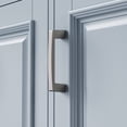 thumbnail image 4 of 54inch Large Kitchen Island with Rubber Wood Drop Leaf, Embossed Texture Rolling Kitchen Cart on 4 Wheels with 4 Doors and 3 Drawers, Kitchen Island with Storage for Kitchen, Dining Room,Grey Blue, 4 of 5