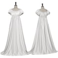 thumbnail image 2 of Oksale Empire Waist Gown Dresses for Women Formal Floor Length Evening Dress Elegant Puff Sleeve Gowns Renaissance Medieval Maxi Dresses Off the Shoulder Victorian Dress White, 2 of 9