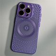 thumbnail image 1 of Magnetic Heat Dissipation PC Case For iPhone 16 15 14 13 12 Pro Max Titanium Lens Protector Funda For iPhone 16 15 14 Plus Cover Purple for iPhone12 Pro Max, 1 of 6