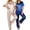 Champagne/Blue, variant on Ekouaer 2 Pack Silk Pajamas for Women Short Sleeve Button Down Satin Pajama Set for Women Soft Pjs Loungewear