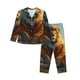 thumbnail image 1 of Fotbe Prairie Meditating Lion Conjunto de Pijama de Manga Larga para Mujer con Estampado, Ropa de Dormir de 2 Piezas, Conjunto de Casa Suave y Cómodo con Bolsillos-Medium, 1 of 7