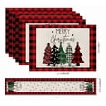 thumbnail image 2 of Navideñas Camino De Mesa + 4 Manteles Individuales Adorno Xtellar rojo, 2 of 4