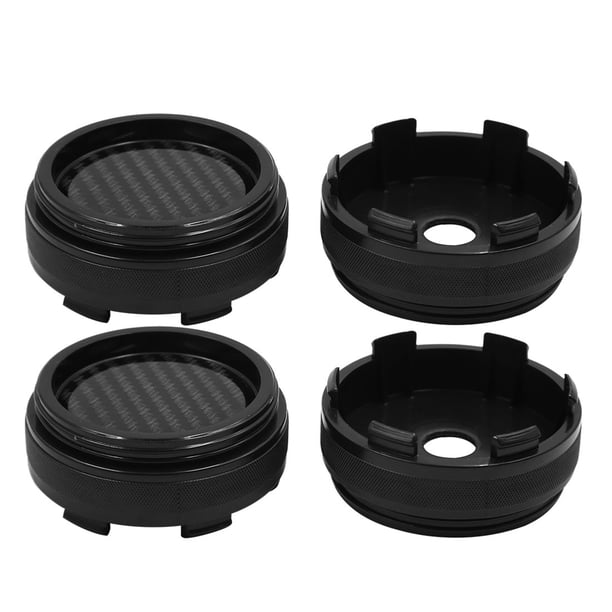 4Pzs 60mm 6 Grapas Protector Tapa de Eje Llanta de Rueda de Coche Color Fibra de Carbono