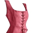thumbnail image 4 of BELTNOV Women's Sleeveless Vintage Lace Up Vest Slim Fitted Shaping Tops Casual Daily Wear Stage Performance Fashion Outfits Red, 4 of 4