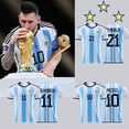 thumbnail image 2 of En 2023 , Campeón Del Mundo Katar Samsung Argentina Selección Nacional No . 10 Piezas De Ropa De Entrenamiento De Fútbol Messi Gao Jiahui unisex, 2 of 2