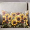 thumbnail image 3 of Sunflowers Throw Pillow Cover 20 x 26 Inch Decorative Pillow Cover Abstract Oil Painting Red Yellow Floral Plant Lumbar Pillowcase Seasonal Rectangle Cushion Case for Couch Sofa Bed Living Room, 3 of 7