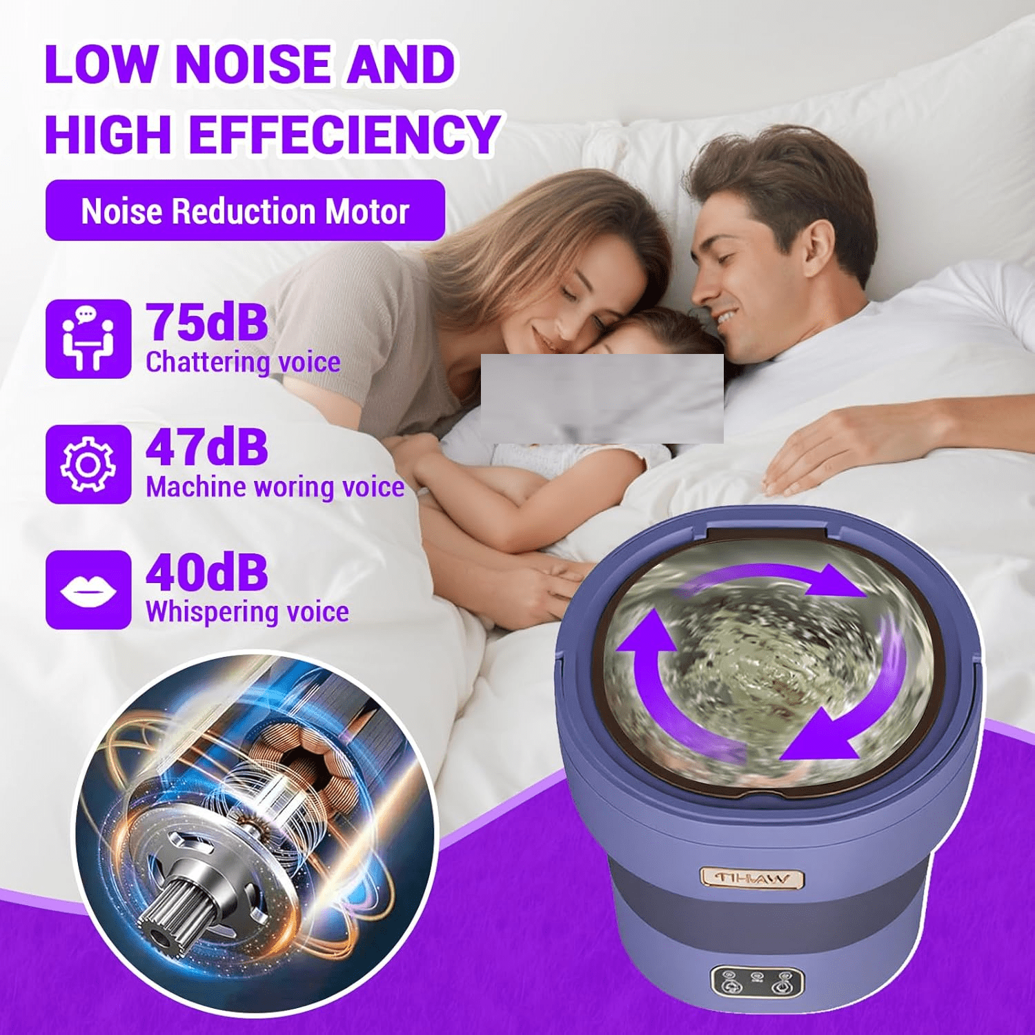 Portable Washing Machine,12L Upgraded Mini Washing Machine for Underwear, Baby Clothes Socks and Small Items,Foldable Washer Cleaning for Apartments, Dorm,RV