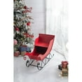 thumbnail image 2 of 39x17.7x22"H Iron Red/Black Sleigh Large, Distressed Christmas Santa Sleigh Holiday Decoration, 2 of 10