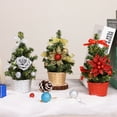 thumbnail image 5 of 1 Pack Tabletop Mini Christmas Tree, 7.87" Artificial Christmas Tree Miniature Pine Christmas Tree with Flower and Bowknot Perfect for Christmas Decorations, Home, Kitchen, Dining Table, 5 of 9